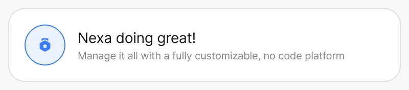 Notification card telling the user their progress is on track